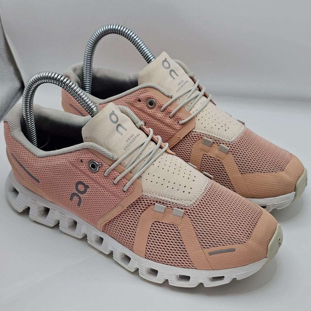 On Cloud 5 Rose Shell Womens 6.5 UK 4.5 Running Shoes Sneakers Athletic Low Top